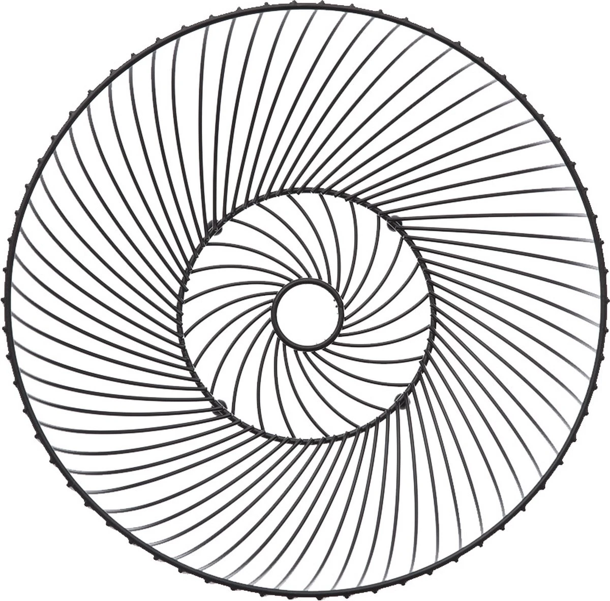 Fruitschaal/fruitmand Rond Zwart Metaal 30 Cm - Fruitschalen/fruitmanden - Draadmand Van Metaal 2 Fruitschaal/fruitmand Rond Zwart Metaal 30 Cm - Fruitschalen/fruitmanden - Draadmand Van Metaal - Afbeelding 2