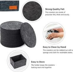 IBright Vilt Onderzetters Voor Glazen - 12 Stuks – Donkergrijs – Vilten Onderzetters Met Houder - Hittebestendig - Absorberend En Duurzaam 10 IBright Vilt Onderzetters Voor Glazen - 12 Stuks – Donkergrijs – Vilten Onderzetters Met Houder - Hittebestendig - Absorberend En Duurzaam -Merkloos Verkoopwinkel 1200x1185 12