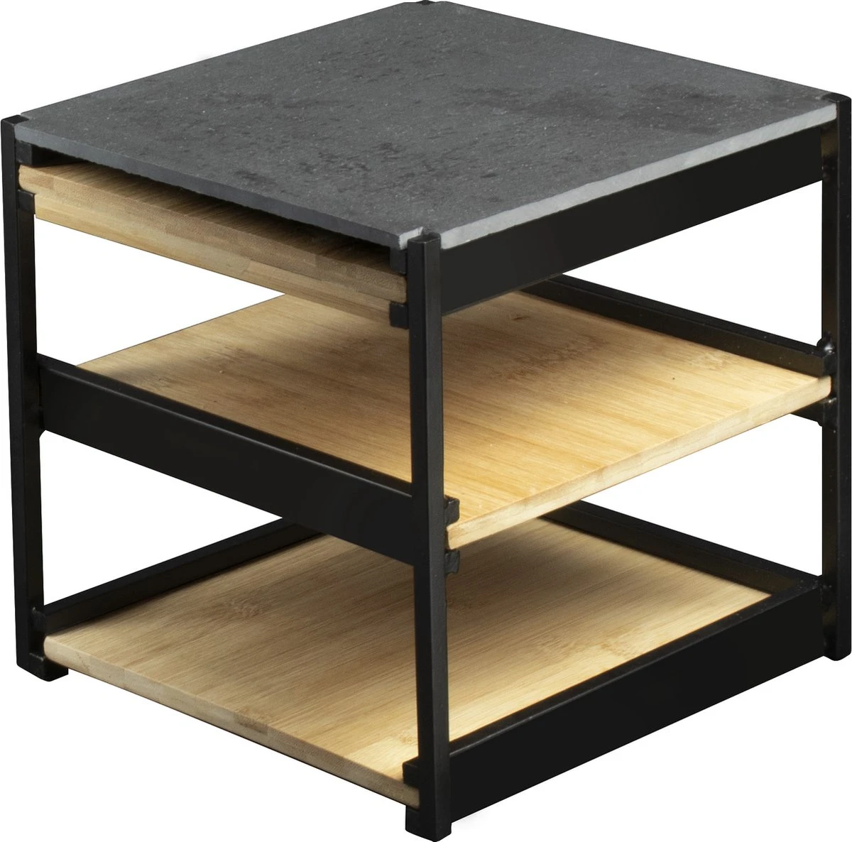 CasaLupo Etagere / Serveertoren Kubus - Zwart - 3-Laags 2 CasaLupo Etagere / Serveertoren Kubus - Zwart - 3-Laags - Afbeelding 2