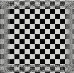 Droomtexiel® Horeca Kwaliteit Katoenen Theedoeken & Keukendoeken Set - 6x Theedoeken + 6x Keukendoeken - Zwart Wit - -Merkloos Verkoopwinkel 1200x1187 1