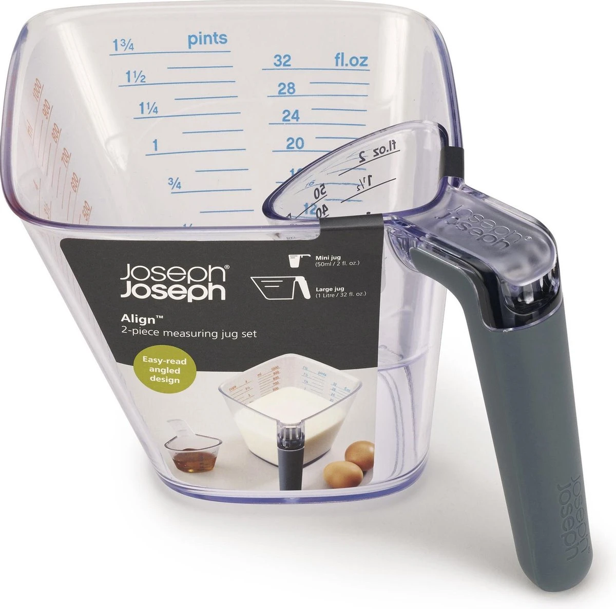 Align Maatbeker, Set Van 2 Stuks - Joseph Joseph 6 Align Maatbeker, Set Van 2 Stuks - Joseph Joseph - Afbeelding 6