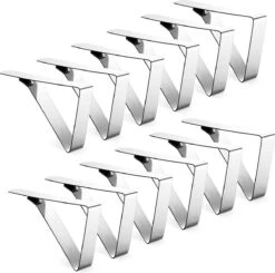 BOTC Tafelkleedklemmen –12 Stuks - Stevige Tafelklemmen Voor Tafellaken - Tafelkleed Gewichtjes –RVS