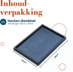 MIRO Houten Dienblad Rechthoekig - Decoratieve Dienbladen - Serveerblad - Sierblad - 39 X 30 CM - Zwart 9 MIRO Houten Dienblad Rechthoekig - Decoratieve Dienbladen - Serveerblad - Sierblad - 39 X 30 CM - Zwart -Merkloos Verkoopwinkel 1200x1192 14