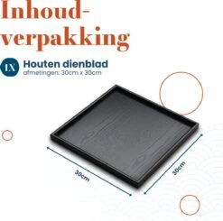 MIRO Houten Dienblad Vierkant - Decoratieve Dienbladen - Serveerblad - Sierblad - 30 X 30 CM - Zwart 9 MIRO Houten Dienblad Vierkant - Decoratieve Dienbladen - Serveerblad - Sierblad - 30 X 30 CM - Zwart -Merkloos Verkoopwinkel 1200x1192 15
