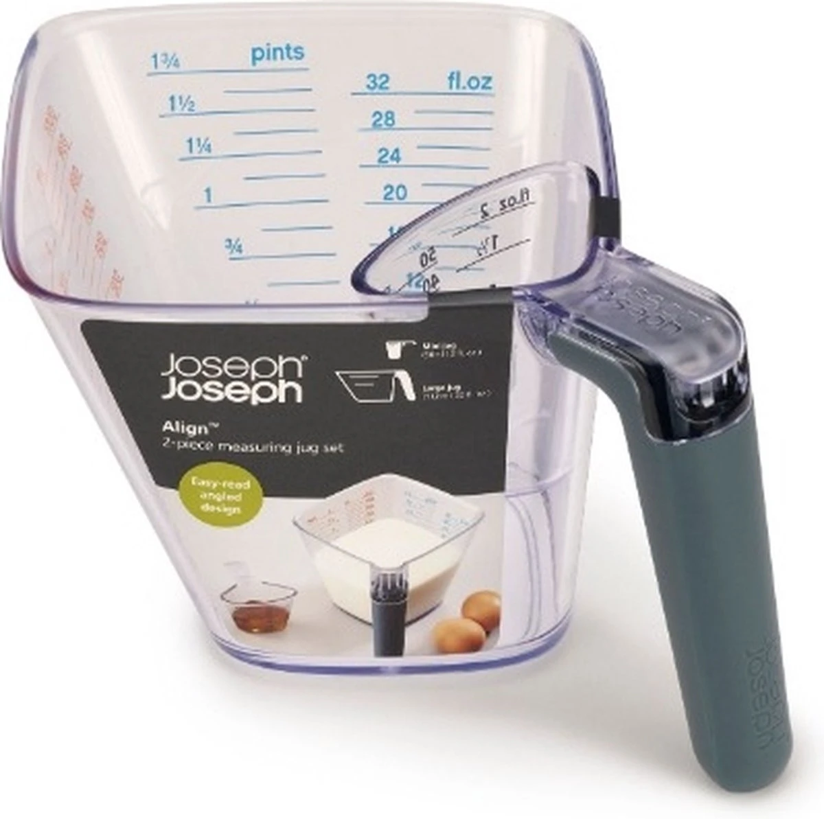 Align Maatbeker, Set Van 2 Stuks - Joseph Joseph 2 Align Maatbeker, Set Van 2 Stuks - Joseph Joseph - Afbeelding 2