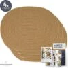 Placemats Van Sophie Nordinn® - Placemat Abisko (Jute) - Set (4 Stuks) Van Katoen - 43 Cm X 34 Cm