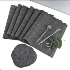 Merkloos De Millennials Duurzame Placemats 6+6 (gratis Coaster) - Zwart- Decoratie - Hittebestendig - Makkelijk Schoon - Fijngeweven PVC - Herbruikbare - Keukenaccessoires - Cadeau -Merkloos Verkoopwinkel 1200x1194 10