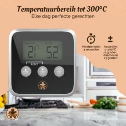 Digitale Thermometer – Oventhermometer – Suikerthermometer Digitaal – Kernthermometer – Keukenthermometer – Voedselthermometer – Thermometer Ook Geschikt Als Voor Vlees, BBQ, Oven -Merkloos Verkoopwinkel 1200x1195 24