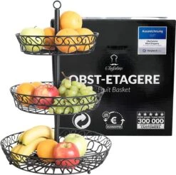 Chefarone Fruit Etagère 3 Laags - Fruitmand Metaal - Fruitschaal - Groentemand - Opberger - Zwart 17 Chefarone Fruit Etagère 3 Laags - Fruitmand Metaal - Fruitschaal - Groentemand - Opberger - Zwart -Merkloos Verkoopwinkel 1200x1195 37