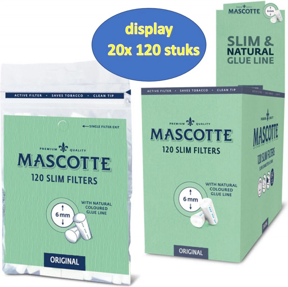 Mascotte Slim Filter 6 MM 1 Mascotte Slim Filter 6 MM