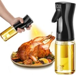 DOWO® - Olijfolie Fles Met Schenktuit - 200ml - Glazen Oliefles - BBQ Accesoires - Sprayer