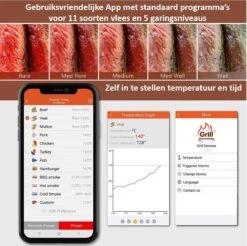 Hermanos® Digitale BBQ Thermometer Draadloos - Keukenthermometer - Bluetooth Met App - 4 Sondes - Magneet - Incl. Batterijen -Merkloos Verkoopwinkel 1200x1197 13