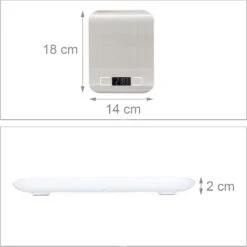 Nonna Keukenweegschaal Digitaal - RVS Weegschaal Keuken - Max. 5 Kilogram -Merkloos Verkoopwinkel 1200x1198 44