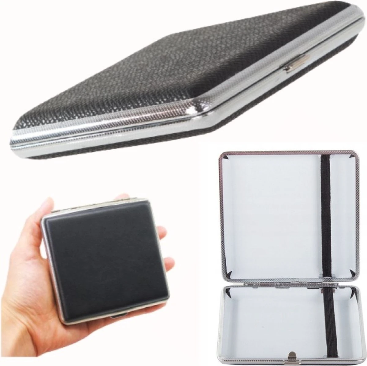 Merkloos Klassieke Sigarettenhouder Organizer Voor 20 Sigaretten - Sigarettendoos - Sigarettenkoker - Sigarettenbox 1 Merkloos Klassieke Sigarettenhouder Organizer Voor 20 Sigaretten - Sigarettendoos - Sigarettenkoker - Sigarettenbox