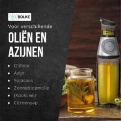 Bolke® Olie- & Azijnstel - Olijfolie Fles Deluxe - Olie Doseerfles - Olie Fles - Keuken - Bbq Accesoires - Oliefles - Doseer Fles- 500ML -Merkloos Verkoopwinkel 1200x1198 83