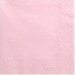 Partydeco 20x Papieren Tafel Servetten Roze 33 X 33 Cm - Roze Wegwerp Servetten Diner/lunch