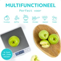 SOEM® Keukenweegschaal Digitaal Met Weegbakjes – Compacte Precisie Weegschaal 0.1 Gram – Koffie Weegschaal – RVS Weegschaal – Tarra Functie -Merkloos Verkoopwinkel 1200x1199 13