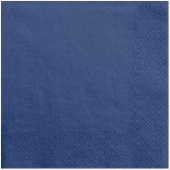 Partydeco 20x Papieren Tafel Servetten Navy Blauw 33 X 33 Cm - Navyblauwe Wegwerp Servetten Diner/lunch