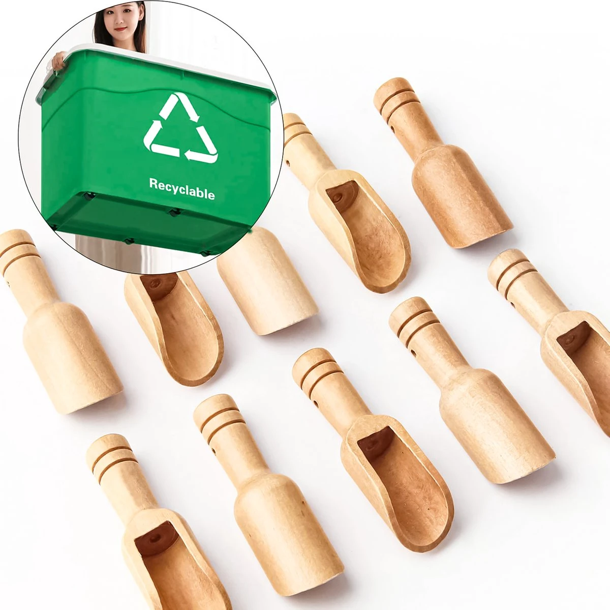 10 Stuks Mini Houten Lepels - Kleine Theelepeltjes - Houten Schepjes - Doseerschep Maatlepel - Lepels Voor Keuken, Koken, Kruiden, Koffie, Thee, Suiker En Zout - Spatel 6 10 Stuks Mini Houten Lepels - Kleine Theelepeltjes - Houten Schepjes - Doseerschep Maatlepel - Lepels Voor Keuken, Koken, Kruiden, Koffie, Thee, Suiker En Zout - Spatel - Afbeelding 6