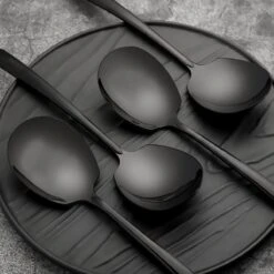 House Of Husk® Opscheplepel Set - Zwart - Serveerlepel - Groetelepel - Aardappellepel - 21cm - RVS - 4 Stuks 8 House Of Husk® Opscheplepel Set - Zwart - Serveerlepel - Groetelepel - Aardappellepel - 21cm - RVS - 4 Stuks -Merkloos Verkoopwinkel 1200x1200 1