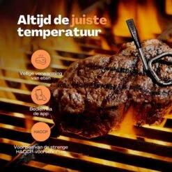 Vulpes Kitchen Vleesthermometer - BBQ - Oplaadbaar - Draadloos - Bluetooth -Merkloos Verkoopwinkel 1200x1200 1039