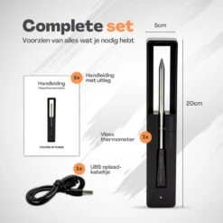 Vulpes Kitchen Vleesthermometer - BBQ - Oplaadbaar - Draadloos - Bluetooth -Merkloos Verkoopwinkel 1200x1200 1040