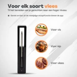 Vulpes Kitchen Vleesthermometer - BBQ - Oplaadbaar - Draadloos - Bluetooth -Merkloos Verkoopwinkel 1200x1200 1042