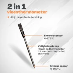 Vulpes Kitchen Vleesthermometer - BBQ - Oplaadbaar - Draadloos - Bluetooth -Merkloos Verkoopwinkel 1200x1200 1045