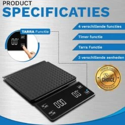 WeighJo Koffie Weegschaal - Digitale Keukenweegschaal - Precisieweegschaal - Barista -Merkloos Verkoopwinkel 1200x1200 1049