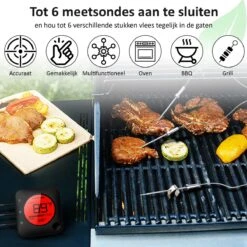 Claire BF-5 BBQ Thermometer - Vleesthermometer - Oventhermometer - Draadloos Met App - Incl. Batterijen En 4 Meetsondes 10 Claire BF-5 BBQ Thermometer - Vleesthermometer - Oventhermometer - Draadloos Met App - Incl. Batterijen En 4 Meetsondes -Merkloos Verkoopwinkel 1200x1200 1060