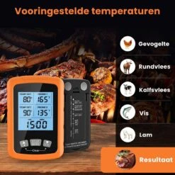 Vleesthermometer Dubbele Sonde - BBQ Thermometer Oranje Met Timer - Kernthermometer - Suikerthermometer - Kookthermometer -Merkloos Verkoopwinkel 1200x1200 1065