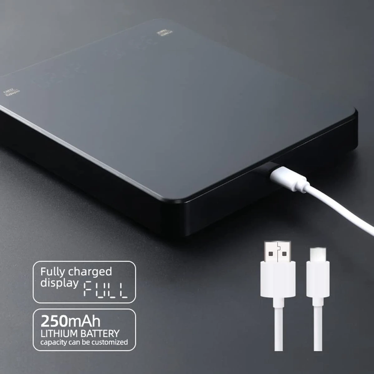 Imtex Koffie Weegschaal - Huishoudelijke Keukenweegschaal - Usb Rechargeable - Led Hidden Screen - Elektronische Weegschaal Met Hoge Temperatuurbestendige Timing - 0.1g Tot 3kg - Zwart 6 Imtex Koffie Weegschaal - Huishoudelijke Keukenweegschaal - Usb Rechargeable - Led Hidden Screen - Elektronische Weegschaal Met Hoge Temperatuurbestendige Timing - 0.1g Tot 3kg - Zwart - Afbeelding 6