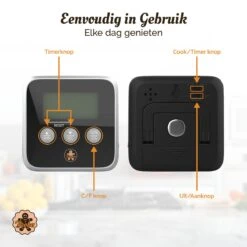 Digitale Thermometer – Oventhermometer – Suikerthermometer Digitaal – Kernthermometer – Keukenthermometer – Voedselthermometer – Thermometer Ook Geschikt Als Voor Vlees, BBQ, Oven -Merkloos Verkoopwinkel 1200x1200 1105