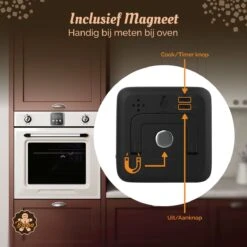 Digitale Thermometer – Oventhermometer – Suikerthermometer Digitaal – Kernthermometer – Keukenthermometer – Voedselthermometer – Thermometer Ook Geschikt Als Voor Vlees, BBQ, Oven -Merkloos Verkoopwinkel 1200x1200 1109