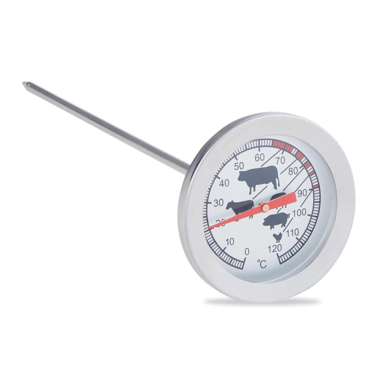Relaxdays Vleesthermometer Analoog - Bbq Thermometer Rvs - Braadthermometer 20 Cm Barbecue 5 Relaxdays Vleesthermometer Analoog - Bbq Thermometer Rvs - Braadthermometer 20 Cm Barbecue - Afbeelding 5