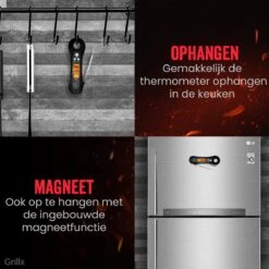 GrillX Vleesthermometer - BBQ Thermometer Digitaal - Keukenthermometer Draadloos - Kernthermometer - Voedselthermometer -Merkloos Verkoopwinkel 1200x1200 1151