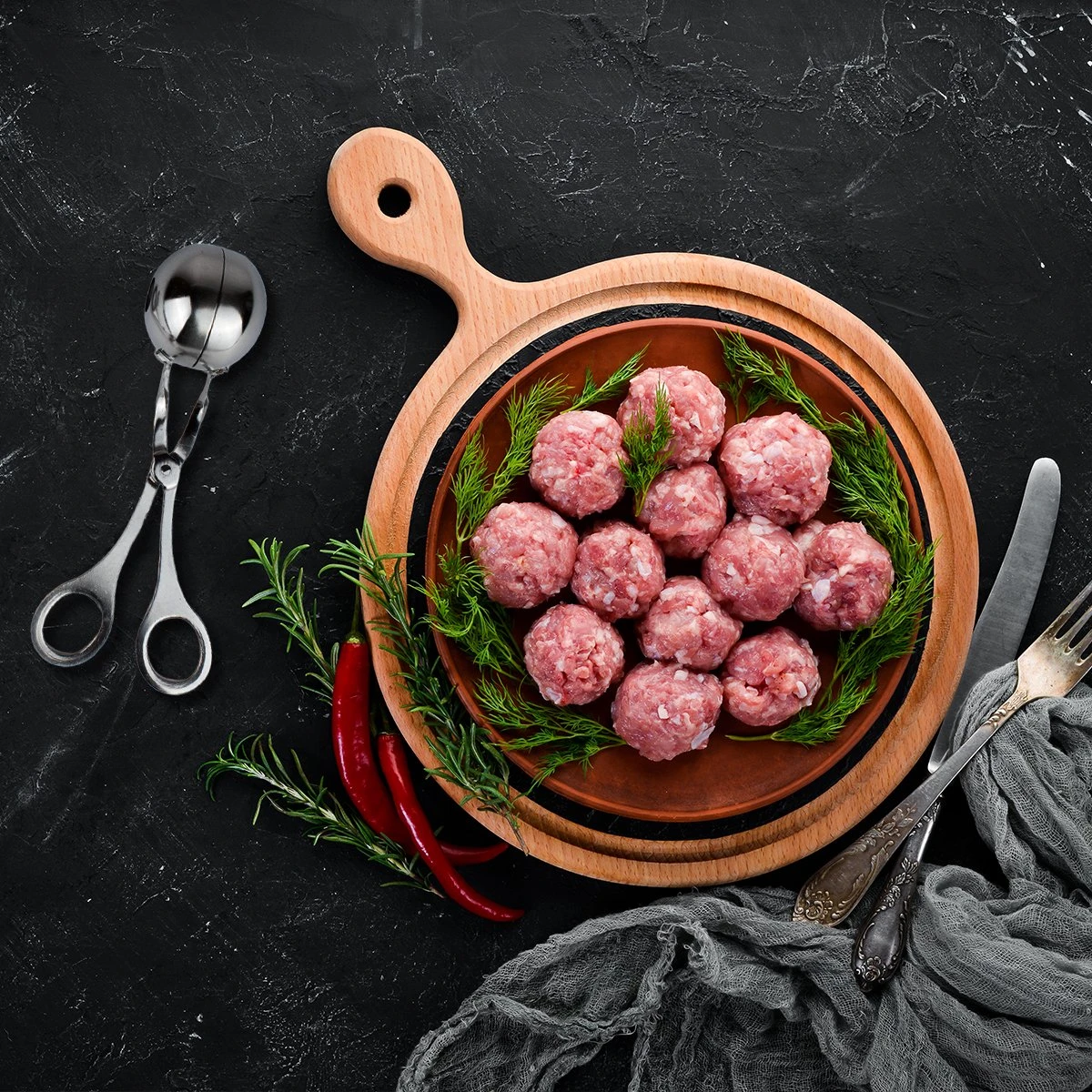 Nimma® Gehaktballen Maker - Set Van 2 - Groot En Klein - Gehaktballen Maker Tang / Lepel - RVS 3 Nimma® Gehaktballen Maker - Set Van 2 - Groot En Klein - Gehaktballen Maker Tang / Lepel - RVS - Afbeelding 3