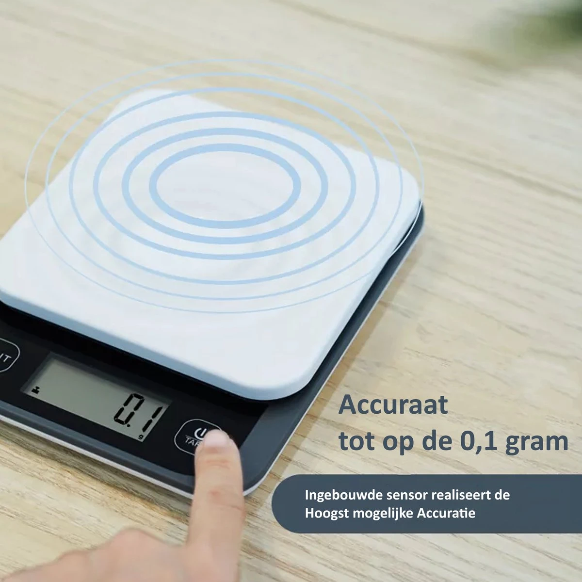 Keukenweegschaal Digitaal - Precisie Keuken Weegschaal - Tot 5 KG 4 Keukenweegschaal Digitaal - Precisie Keuken Weegschaal - Tot 5 KG - Afbeelding 4