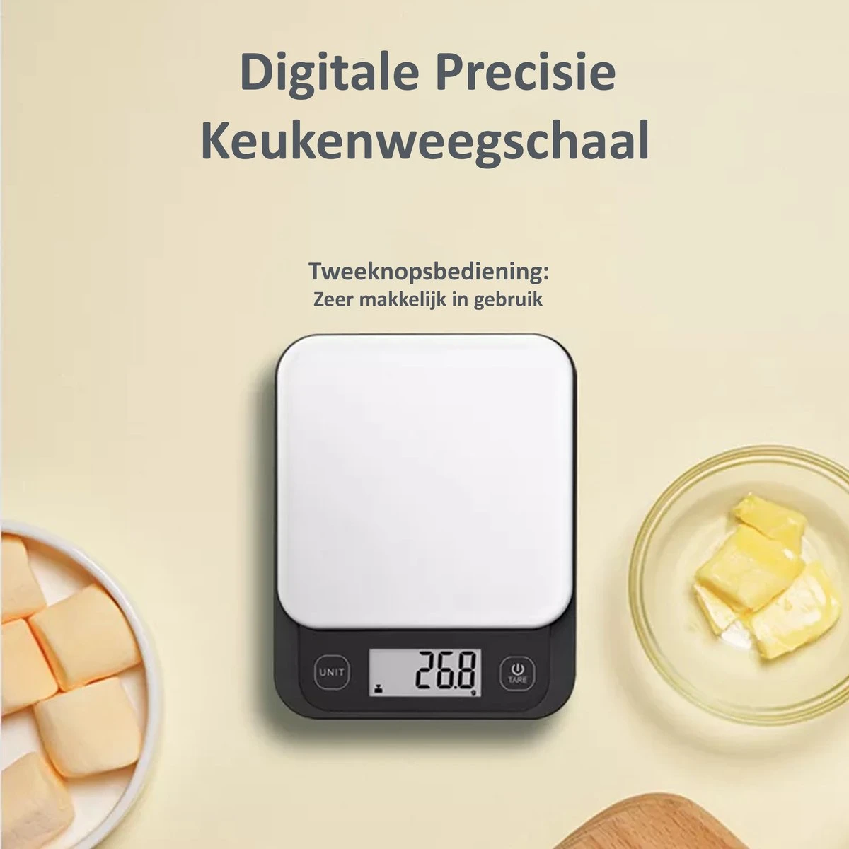Keukenweegschaal Digitaal - Precisie Keuken Weegschaal - Tot 5 KG 11 Keukenweegschaal Digitaal - Precisie Keuken Weegschaal - Tot 5 KG - Afbeelding 11