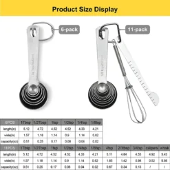 BOTC Maatbeker Set - 11-Delige - Meetlepels - Measuring Spoons - Maatschepjes - RVS -Merkloos Verkoopwinkel 1200x1200 1177