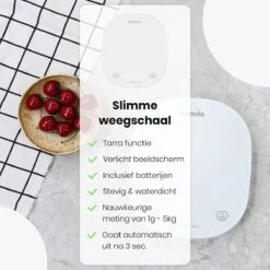 Formilo Digitale Precisie Keukenweegschaal Met App - Weegschaal Keuken Met Tarra Functie - 1gr Tot 5kg - Inclusief Batterijen - Wit -Merkloos Verkoopwinkel 1200x1200 1198