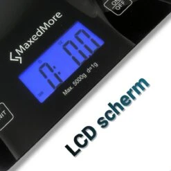 MaxedMore Digitale Keukenweegschaal Met Bluetooth En App - Digitale Precisie Weegschaal Voor Keuken - Tare / Tarra Functie - Weegt Tot 5000 Gram (5kg) - Werkt Op Batterijen - Smart Touch Bediening - Gemaakt Van Gehard Glas Met Antislip -Merkloos Verkoopwinkel 1200x1200 1215
