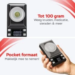 Kitchenwell Digitale Mini Precisie Keukenweegschaal - 0,001 Tot 100 Gram - 11.0 X 6.3 Cm - Pocket Scale Op Batterij - Weegschaal Keuken -Merkloos Verkoopwinkel 1200x1200 1243