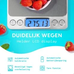 SOEM® Keukenweegschaal Digitaal Met Weegbakjes – Compacte Precisie Weegschaal 0.1 Gram – Koffie Weegschaal – RVS Weegschaal – Tarra Functie -Merkloos Verkoopwinkel 1200x1200 1264
