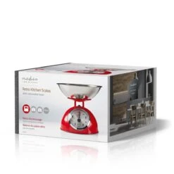 Nedis Keukenweegschaal - Analoog - Roestvrij Staal - Verwijderbare Kom - Rood -Merkloos Verkoopwinkel 1200x1200 1281