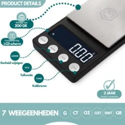 Ease Electronicz Digitale Mini Precisie Keukenweegschaal - 0,01 Tot 500 Gram - 14.2 X 7.5 Cm - Pocket Scale Op Batterij - Weegschaal Keuken -Merkloos Verkoopwinkel 1200x1200 1286