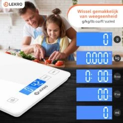 Lekro Digitale Precisie Keukenweegschaal – Weegschaal Keuken - 1gr Tot 15kg – Tarra Functie - Wit 12 Lekro Digitale Precisie Keukenweegschaal – Weegschaal Keuken - 1gr Tot 15kg – Tarra Functie - Wit -Merkloos Verkoopwinkel 1200x1200 1291