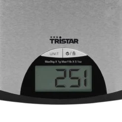 Tristar KW-2435 Keukenweegschaal – 5 Kilogram – Weegschaal Keuken Digitaal - RVS -Merkloos Verkoopwinkel 1200x1200 1298