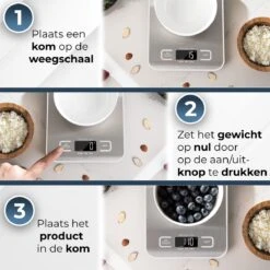 Ease Store Digitale Keuken Weegschaal Precisie – 1gr Tot 6kg – Elektrisch – Inclusief Batterijen – Tarra Functie - RVS -Merkloos Verkoopwinkel 1200x1200 1312