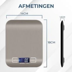 Ease Store Digitale Keuken Weegschaal Precisie – 1gr Tot 6kg – Elektrisch – Inclusief Batterijen – Tarra Functie - RVS -Merkloos Verkoopwinkel 1200x1200 1313